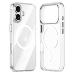 Capa híbrida para telemóvel em PC transparente com botões metálicos ZGA Magsafe, Para iPhone 17 Pro Max, Para iPhone 17 Pro, Para iPhone 17