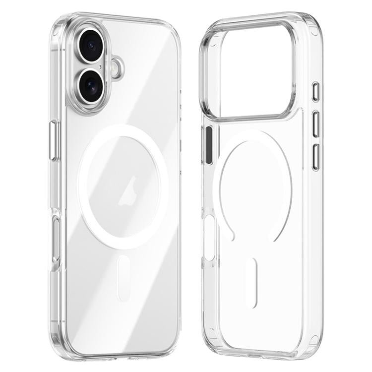 Capa híbrida para telemóvel em PC transparente com botões metálicos ZGA Magsafe, Para iPhone 17 Pro Max, Para iPhone 17 Pro, Para iPhone 17