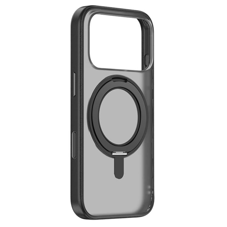 Capa híbrida para telemóvel em PC com suporte rotativo 360 Feitian ZGA Magsafe, Para iPhone 17 Pro, Para iPhone 17 Pro Max