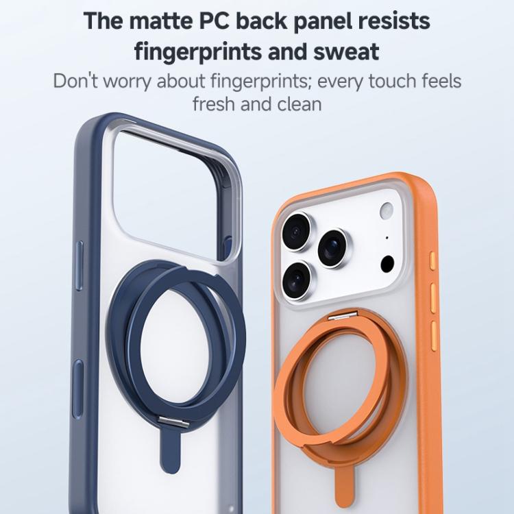 Capa híbrida para telemóvel em PC com suporte rotativo 360 Feitian ZGA Magsafe, Para iPhone 17 Pro, Para iPhone 17 Pro Max