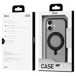 Capa híbrida para telemóvel em PC com suporte rotativo 360 Feitian ZGA Magsafe, Para iPhone 17 Pro, Para iPhone 17 Pro Max