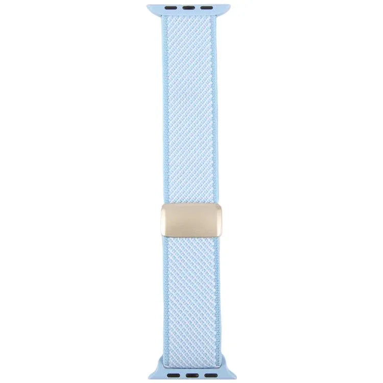Pulseira de Relógio em Nylon Elástico Bicolor com Fecho Magnético em Sarja, para Apple Watch 46mm / 49mm / 45mm / 44mm, para Apple Watch 42mm / 41mm / 40mm / 38mm