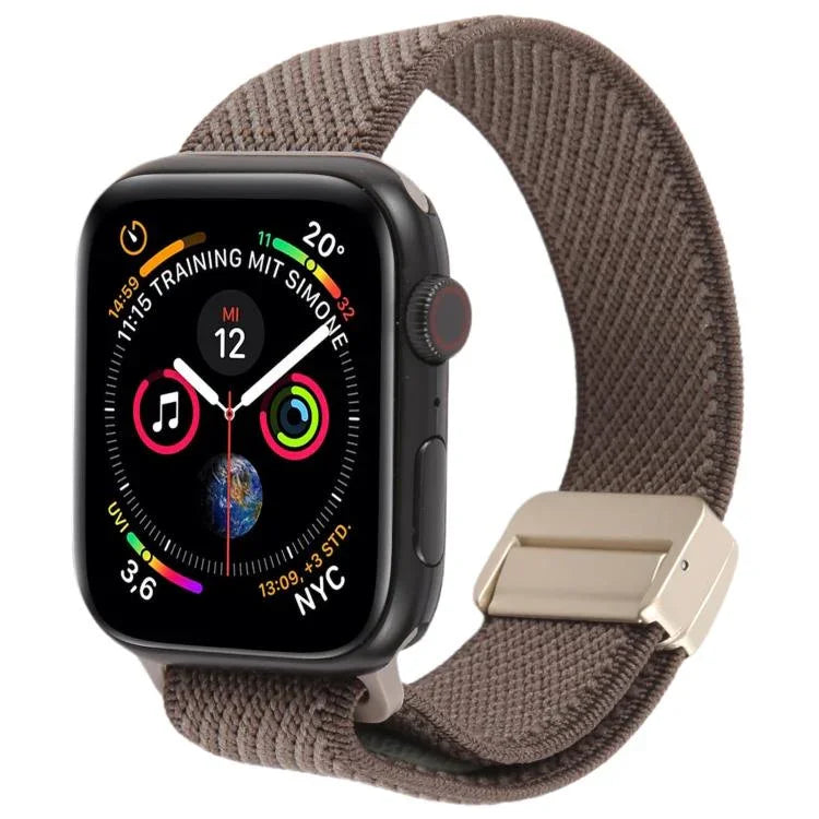 Pulseira de Relógio em Nylon Elástico Bicolor com Fecho Magnético em Sarja, para Apple Watch 46mm / 49mm / 45mm / 44mm, para Apple Watch 42mm / 41mm / 40mm / 38mm