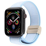Pulseira de Relógio em Nylon Elástico Bicolor com Fecho Magnético em Sarja, para Apple Watch 46mm / 49mm / 45mm / 44mm, para Apple Watch 42mm / 41mm / 40mm / 38mm