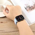 Pulseira de Relógio em Nylon Elástico Bicolor com Fecho Magnético em Sarja, para Apple Watch 46mm / 49mm / 45mm / 44mm, para Apple Watch 42mm / 41mm / 40mm / 38mm
