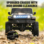 Carro de Controlo Remoto de Simulação de Escalada JJR/C C8801 Pro Edição Guerreiro Negro Wrangler