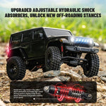 Carro de Controlo Remoto de Simulação de Escalada JJR/C C8801 Pro Edição Guerreiro Negro Wrangler