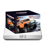 Carro de Controlo Remoto de Simulação de Escalada JJR/C C8801 Pro Edição Guerreiro Negro Wrangler