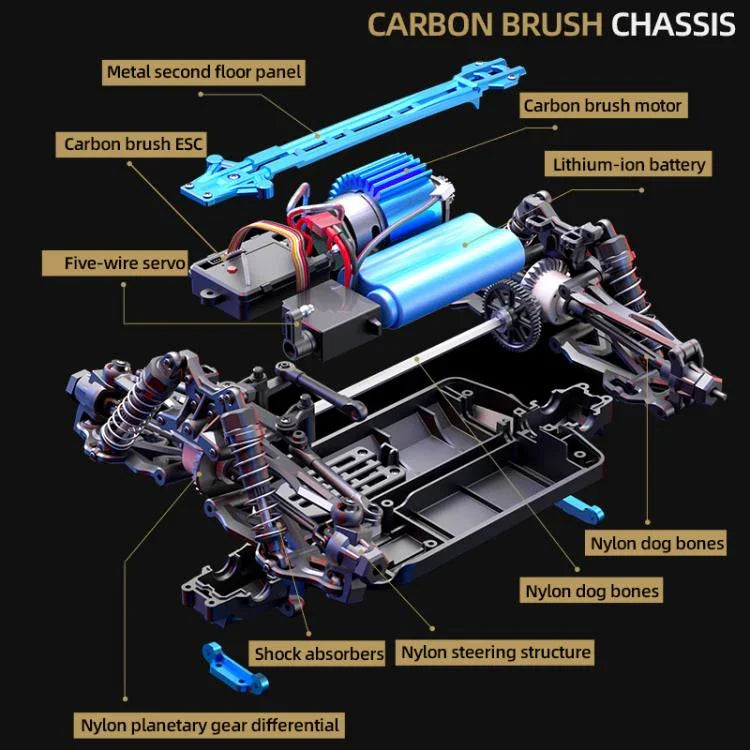 JJR/C C8821 Carro Off-road de Alta Velocidade com Tração nas Quatro Rodas Brushless para Controlo Remoto