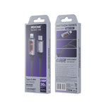 WK WDC-109 30W Cabo de Dados para Carregamento Rápido Tipo-C para 8 Pinos com Ecrã Digital Inteligente, Comprimento: 1,2m, WDC-109