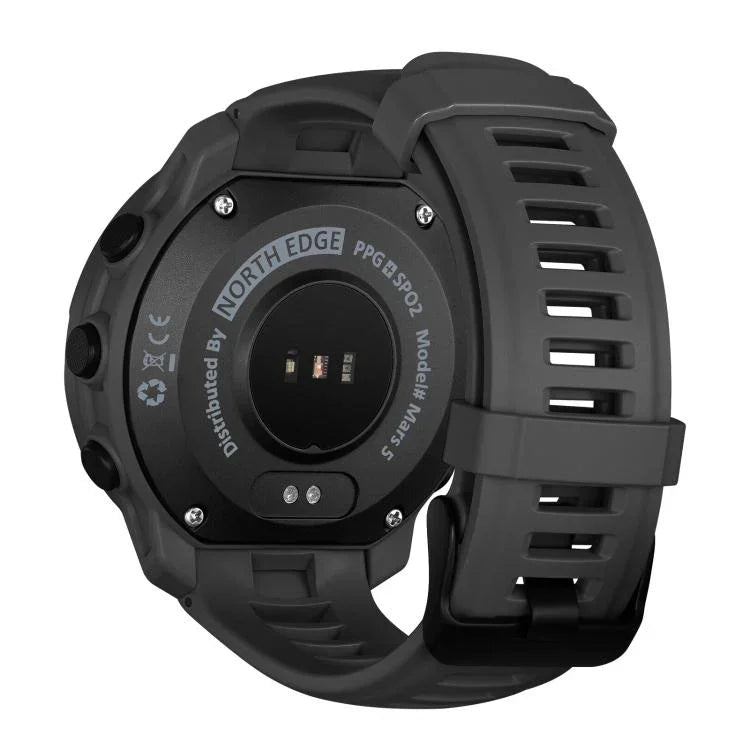 NORTH EDGE MARS 5 Relógio Desportivo Inteligente Masculino Outdoor com Monitorização de Frequência Cardíaca e Oxigénio no Sangue