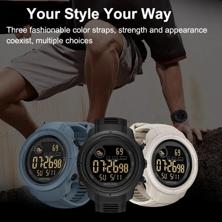 NORTH EDGE MARS 5 Relógio Desportivo Inteligente Masculino Outdoor com Monitorização de Frequência Cardíaca e Oxigénio no Sangue
