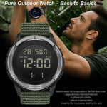 NORTH EDGE TERRAX Relógio Desportivo Multifuncional Masculino Outdoor Resistente à Água Luminoso com Correia de Nylon