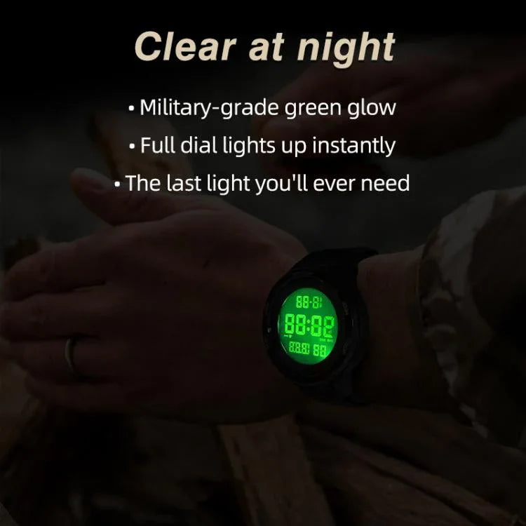 NORTH EDGE TERRAX Relógio Desportivo Multifuncional Masculino Outdoor Resistente à Água Luminoso com Correia de Nylon
