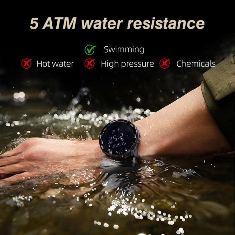 NORTH EDGE TERRAX Relógio Desportivo Multifuncional Masculino Outdoor Resistente à Água Luminoso com Correia de Nylon