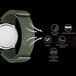 NORTH EDGE TERRAX Relógio Desportivo Multifuncional Masculino Outdoor Resistente à Água Luminoso com Correia de Nylon