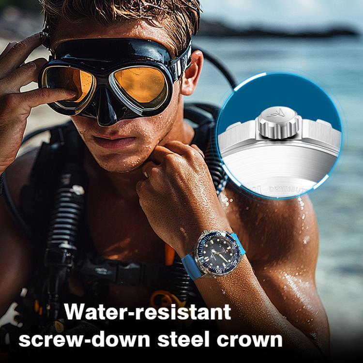 NORTH EDGE TRITON Relógio de Quartzo Luminoso Solar para Mergulho Masculino Outdoor