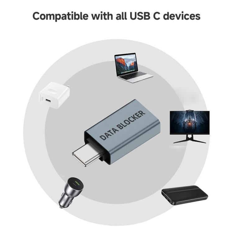 Bloqueador de proteção de dados de carregamento USB, USB-A fêmea para USB-A macho, Tipo-C macho para USB-A fêmea, Tipo-C macho para Tipo-C fêmea, Tipo-C macho para USB-A macho