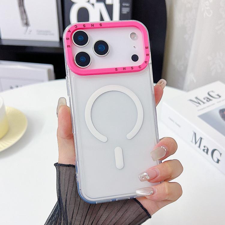 Capa Transparente TPU com Moldura de Lente em Contraste de Cor, Para iPhone 17 Pro Max, Para iPhone 17 Pro