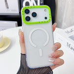 Capa Transparente TPU com Moldura de Lente em Contraste de Cor, Para iPhone 17 Pro Max, Para iPhone 17 Pro