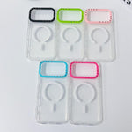Capa Transparente TPU com Moldura de Lente em Contraste de Cor, Para iPhone 17 Pro Max, Para iPhone 17 Pro