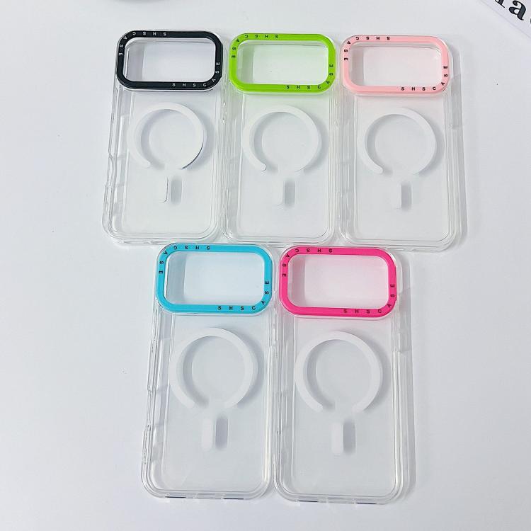 Capa Transparente TPU com Moldura de Lente em Contraste de Cor, Para iPhone 17 Pro Max, Para iPhone 17 Pro