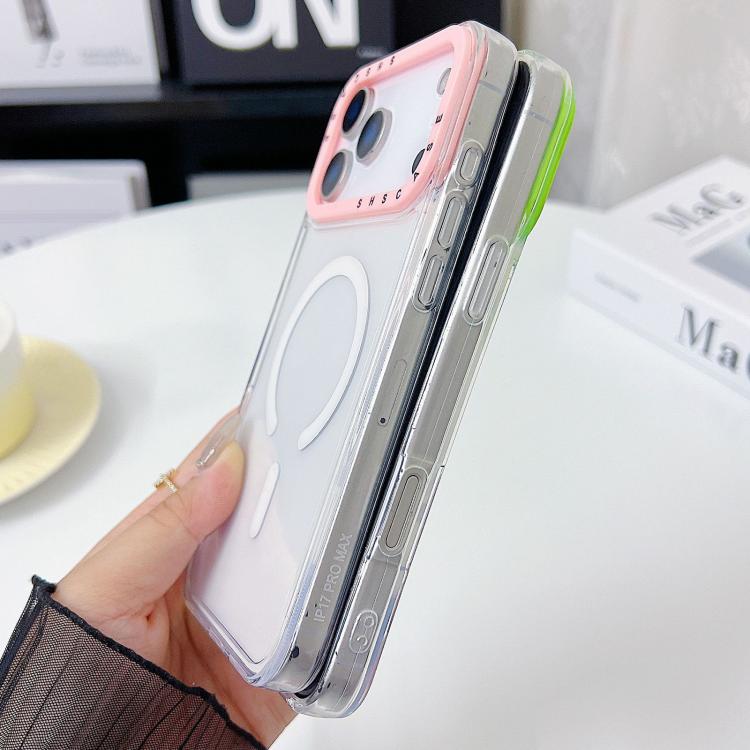 Capa Transparente TPU com Moldura de Lente em Contraste de Cor, Para iPhone 17 Pro Max, Para iPhone 17 Pro