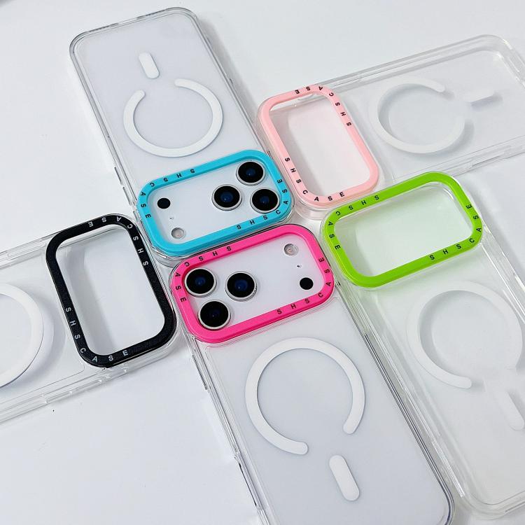 Capa Transparente TPU com Moldura de Lente em Contraste de Cor, Para iPhone 17 Pro Max, Para iPhone 17 Pro