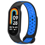 xDfind Reverse Buckle Two Color Silicone Sports Watch Band, For Xiaomi Smart Band 10 / 9 / 8