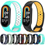 xDfind Reverse Buckle Two Color Silicone Sports Watch Band, For Xiaomi Smart Band 10 / 9 / 8
