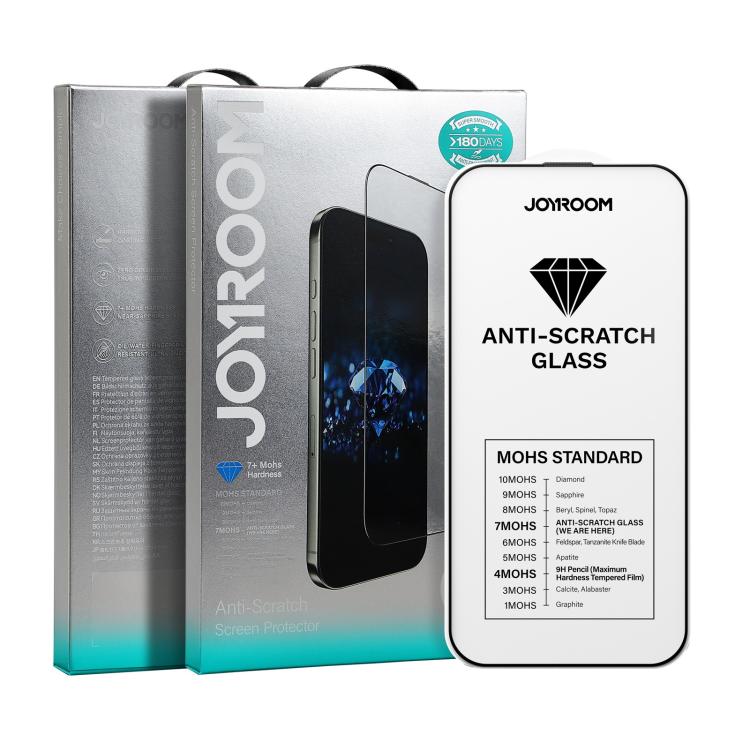 JOYROOM Série Knight Filme de Vidro Temperado HD 2.5D de Ecrã Completo Duro Anti-Riscos, Para iPhone 17 Pro Max, Para iPhone 17 Pro, Para iPhone 17, Para iPhone Air, Para iPhone 16 Pro Max, Para iPhone 16 Pro, Para iPhone 16 Plus, Para iPhone 16