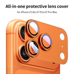 XDcase Armor Filme de Anel Metálico Fosco de Lente de Câmara com Cobertura Total, Para iPhone 17 Pro Max, Para iPhone 17 Pro