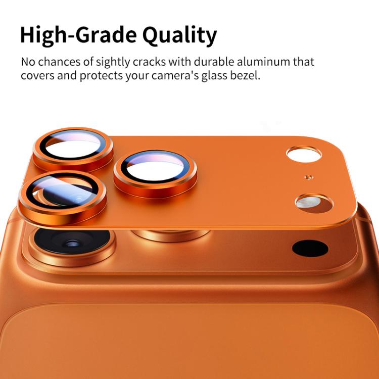 XDcase Armor Filme de Anel Metálico Fosco de Lente de Câmara com Cobertura Total, Para iPhone 17