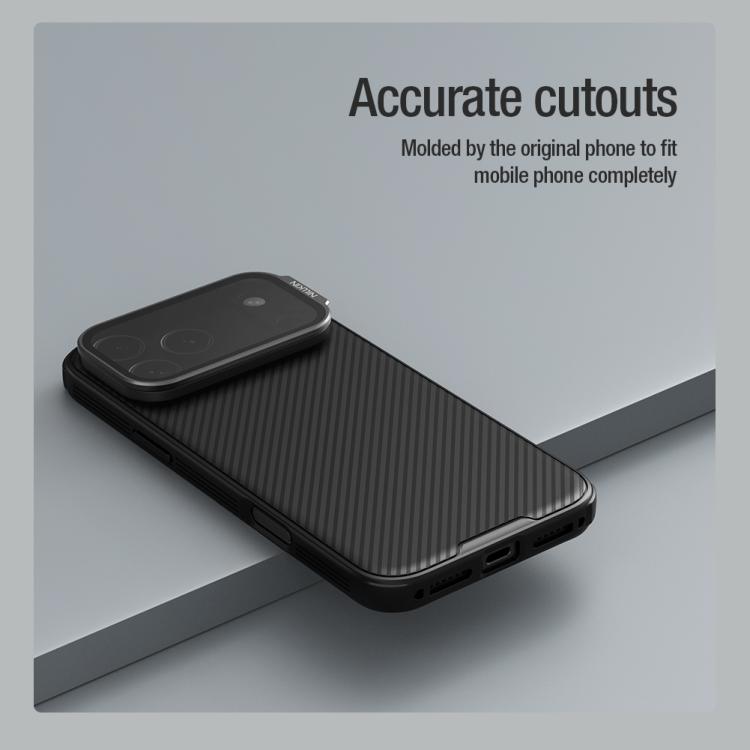 Capa para telemóvel NILLKIN Black Mirror Prop CD Texture Transparente com Espelho, Para iPhone 17 Pro Max, Para iPhone 17 Pro