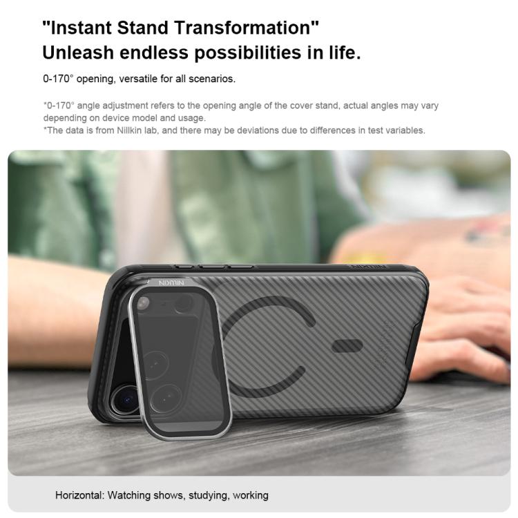 Capa para telemóvel NILLKIN CamShield Prop Transparente com Espelho MagSafe Magnética Translúcida em PC, Para iPhone 17 Pro Max, Para iPhone 17 Pro