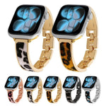 Pulseira de Relógio em Liga com Estampa de Leopardo, para Apple Watch 46mm / 49mm / 45mm / 44mm, para Apple Watch 42mm / 41mm / 40mm / 38mm