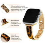 Pulseira de Relógio em Liga com Estampa de Leopardo, para Apple Watch 46mm / 49mm / 45mm / 44mm, para Apple Watch 42mm / 41mm / 40mm / 38mm