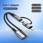 Adaptador de Cabo 4 em 1 USB-C / Tipo-C, 8 Pinos para USB-C / Tipo-C, Cabo de Áudio 3,5mm, Tipo-C, 8 Pinos para USB-C / Tipo-C, 3,5mm