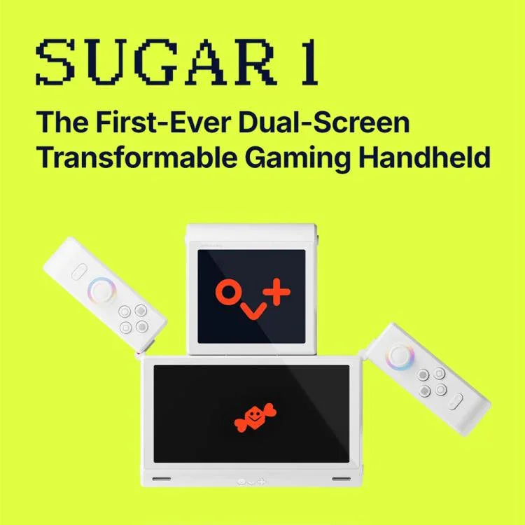 ONE-NETBOOK Sugar 1 Consola de Jogos Portátil com Ecrã Duplo, Android 14 Snapdragon G3 Gen3, 16GB+512GB