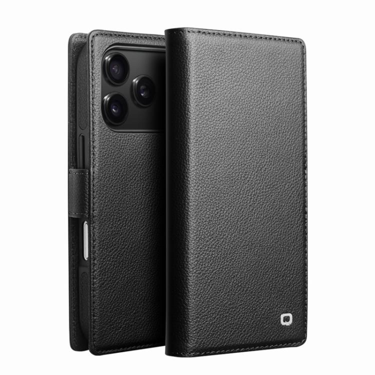 Capa para telemóvel QIALINO Classics 3ª Genuína em Pele, Para iPhone 17 Pro Max, Para iPhone 17 Pro, Para iPhone 17, Para iPhone Air