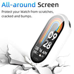 xDfind Tempered Film Integrated PC Watch Protective Cover, For Xiaomi Smart Band 10, For Xiaomi Smart Band 9 / 9 NFC, For Xiaomi Smart Band 9 Ceramic / 8