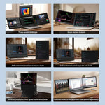 Arie 13 Monitor Portátil Triplo Expandido de 13,3 polegadas, Ficha US, Ficha UK, Ficha EU