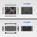 Arie 14 Monitor Portátil Triplo Expandido de 14 polegadas, Ficha US, Ficha UK, Ficha EU