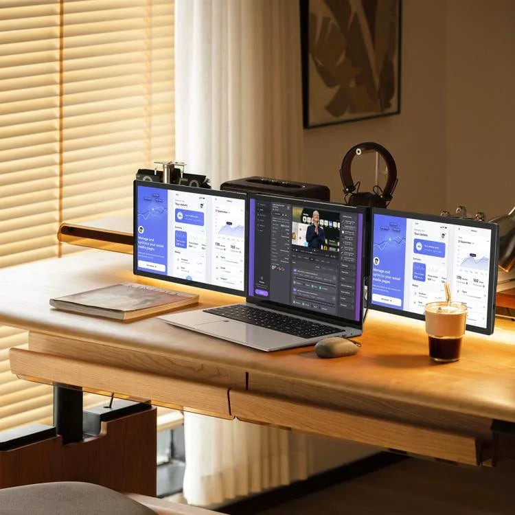 Leo 14 Monitor Portátil Duplo Expandido de 14 polegadas, Ficha US, Ficha UK, Ficha EU