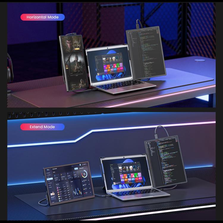 Leo 14 Monitor Portátil Duplo Expandido de 14 polegadas, Ficha US, Ficha UK, Ficha EU