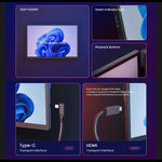 Leo 14 Monitor Portátil Duplo Expandido de 14 polegadas, Ficha US, Ficha UK, Ficha EU