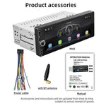 F6021 Leitor MP5 para Carro 1Din com Ecrã IPS de 6,86 polegadas Suporta CarPlay & Android Auto, F6021