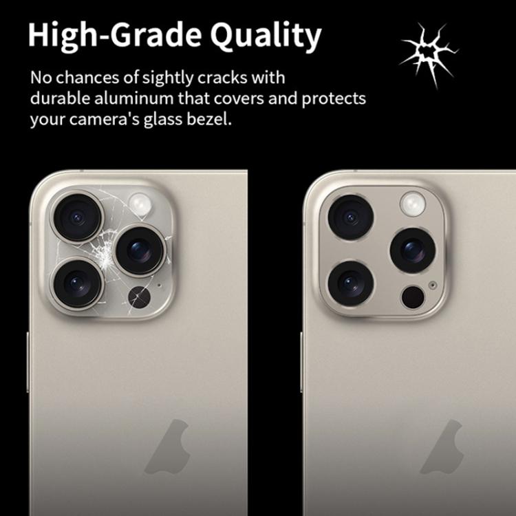 XDcase Titanium Alloy Hollow Camera Lens Protector, For iPhone 13 / 13 mini