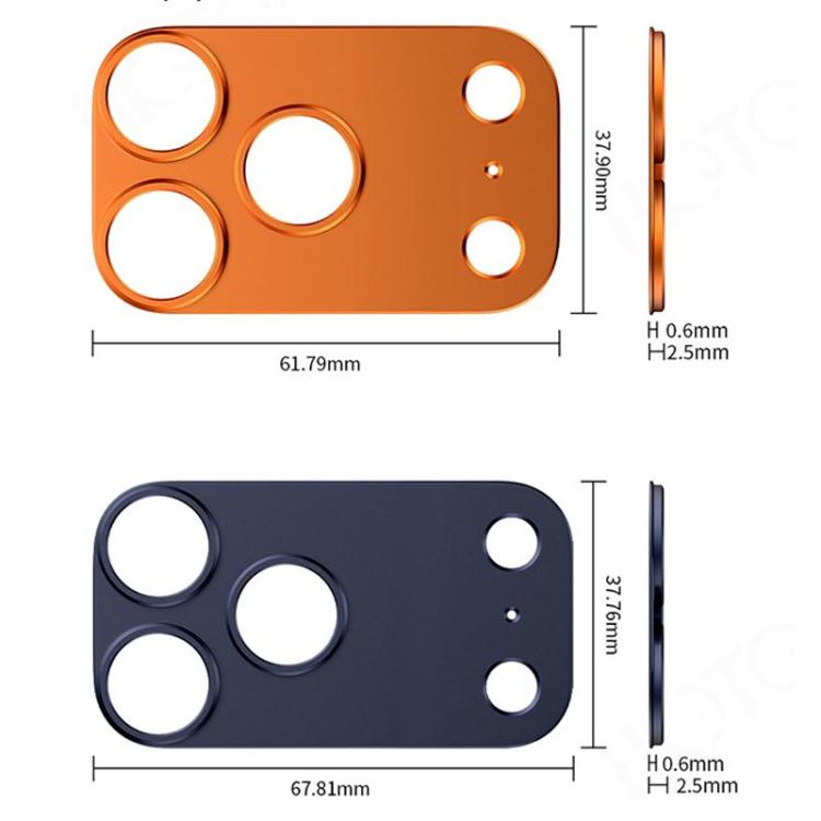Protetor de Lente de Câmara Oco de Liga de Titânio XDcase, Para iPhone 17 Pro Max, Para iPhone 17 Pro