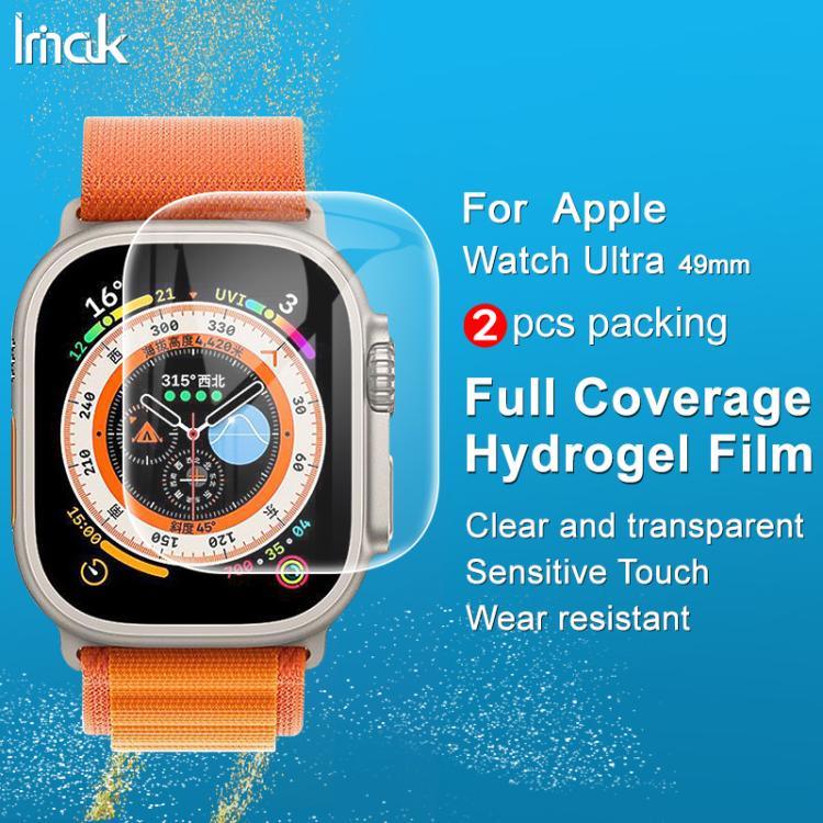 2pcs Protetor de Ecrã Hidrogel Curvo imak, para Apple Watch Ultra 1/2/3 49mm